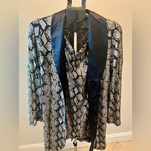 Fashion Nova Black and White Snake Print Mini Dress